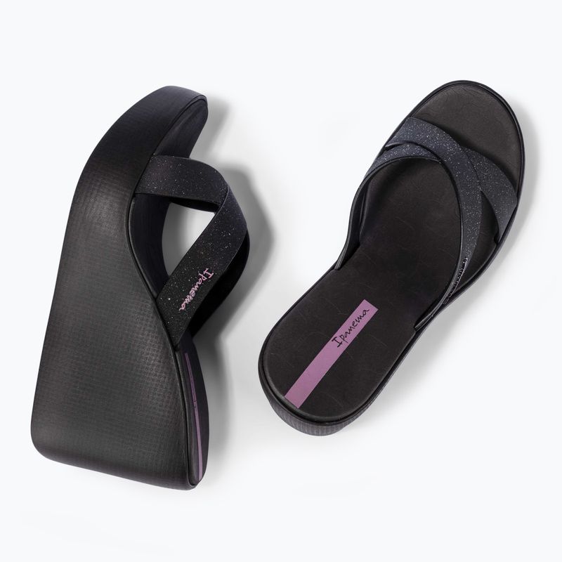Дамски джапанки Ipanema High Fashion II Slide black/glitter black/lilac 3