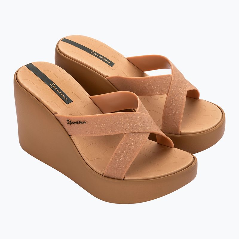 Дамски джапанки Ipanema High Fashion II Slide beige/glitter beige/green 8