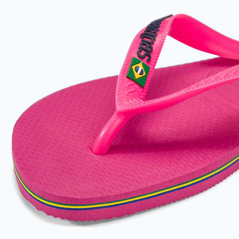 Джапанки Havaianas Brasil Logo Neon pink flux / pink flux 3