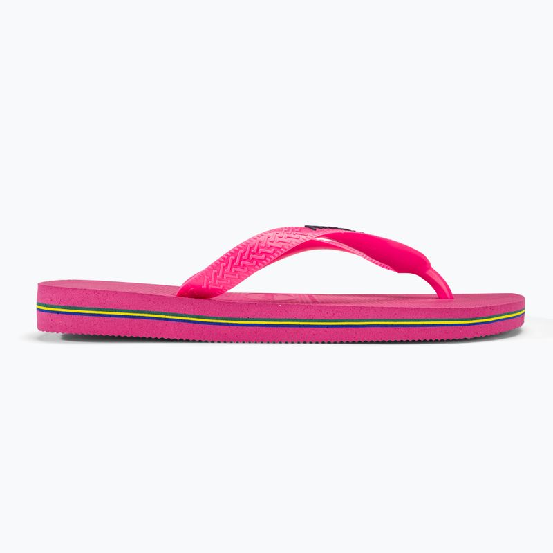 Джапанки Havaianas Brasil Logo Neon pink flux / pink flux 4