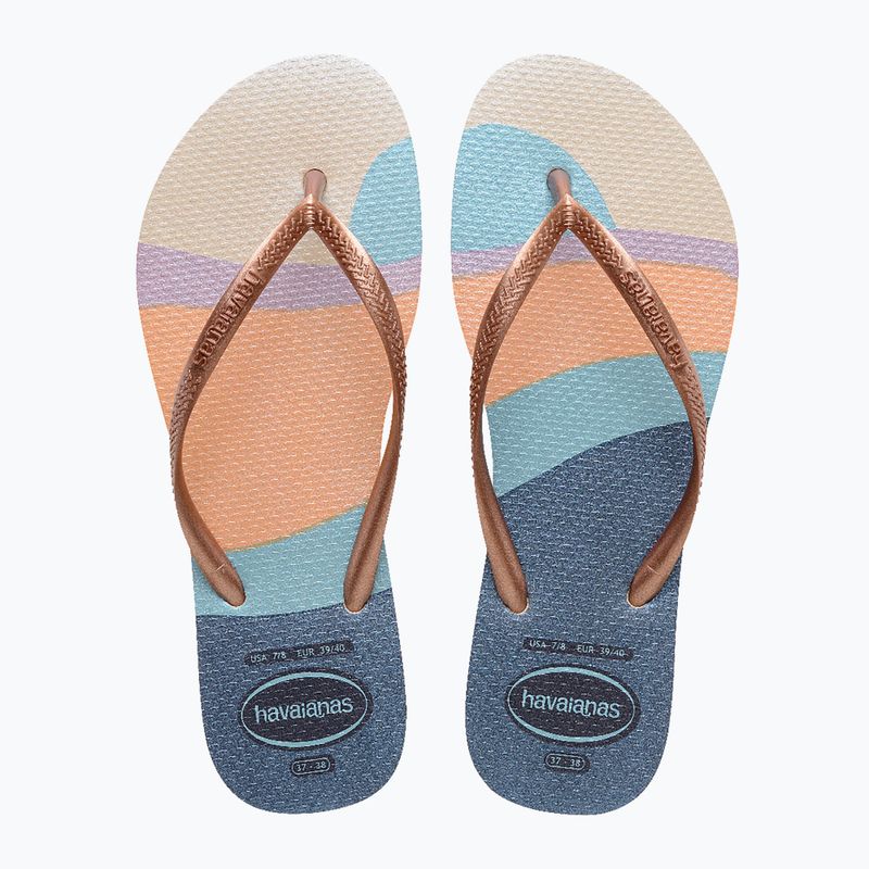 Джапанки Havaianas Slim Palette Glow beige за жени 4