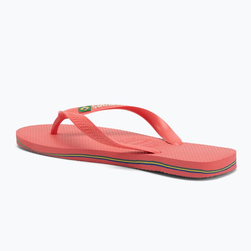 Havaianas Brasil Лого тропически коралови джапанки 3