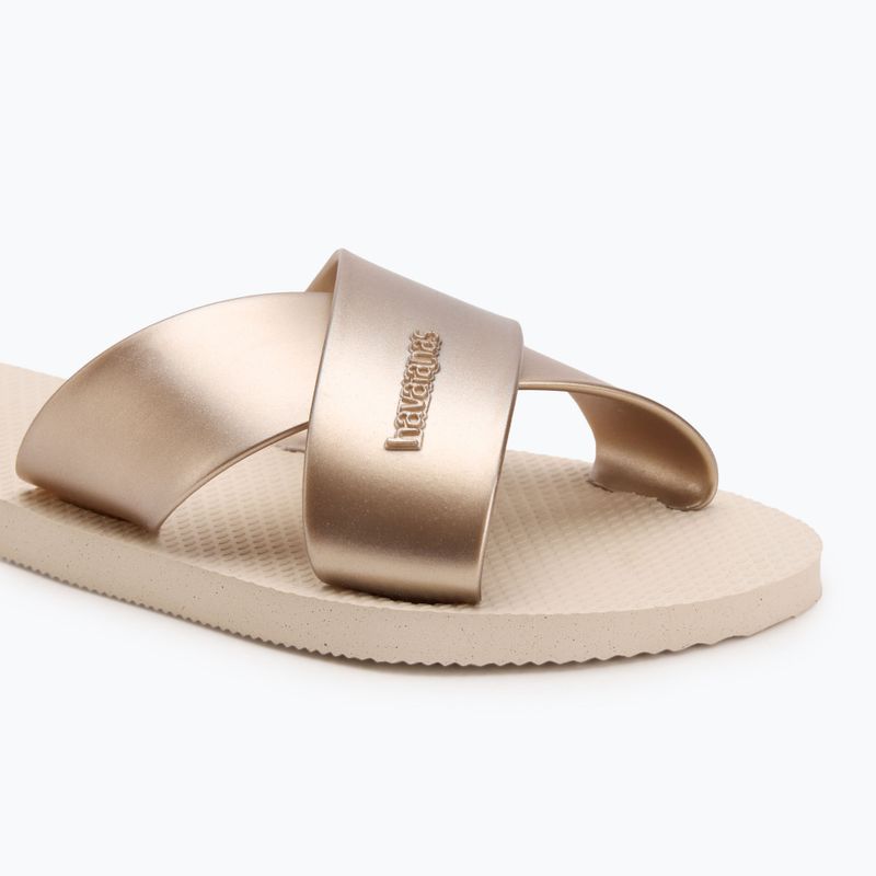 Дамски джапанки Havaianas Aqua Metallic beige 7