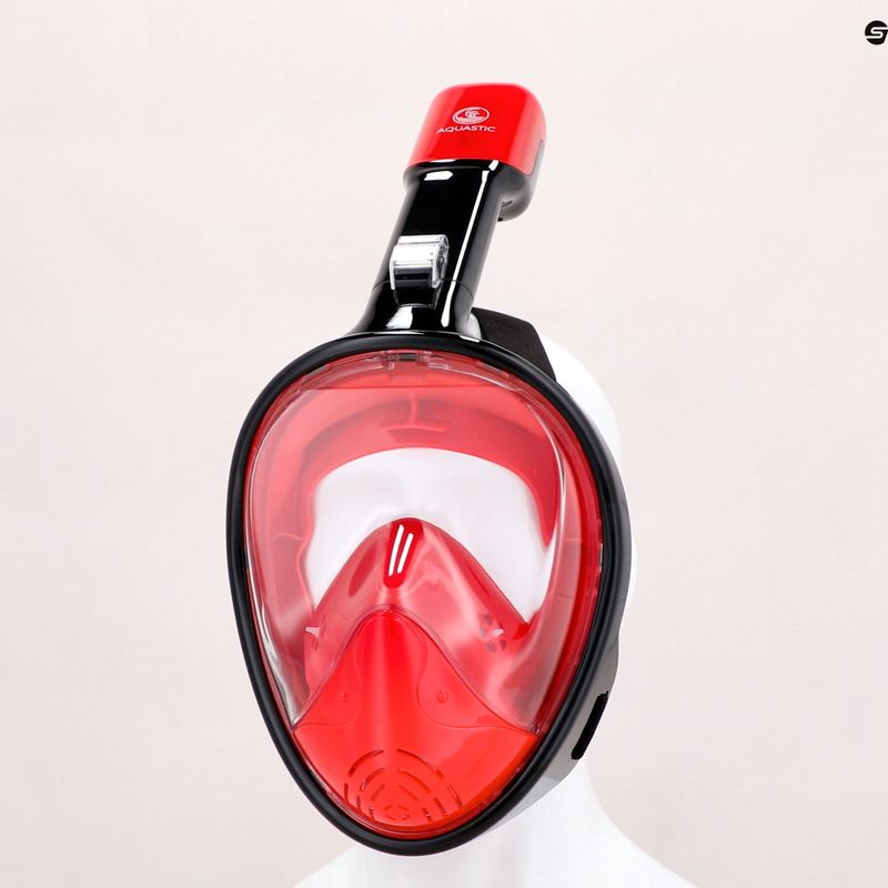 Целолицева маска за гмуркане AQUASTIC SMA-01SC червена 15