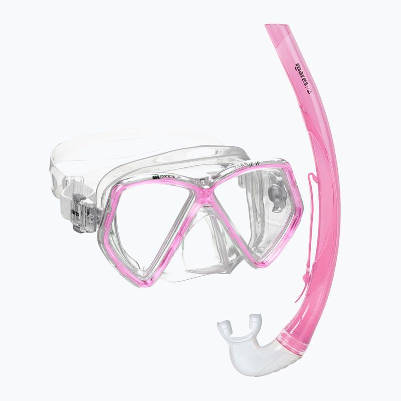 Детски комплект за шнорхелинг Mares Combo Zephir Junior pink/clear