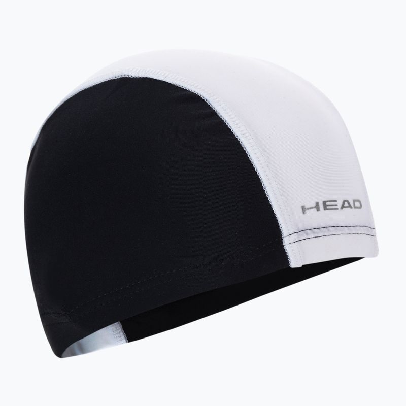 Детска шапка за плуване HEAD в черно и бяло
