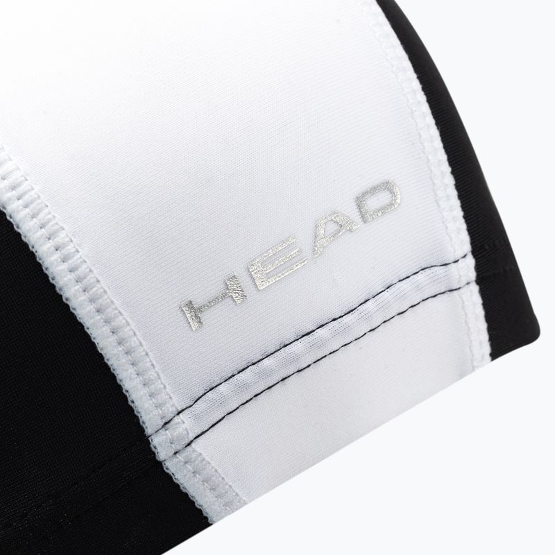 Детска шапка за плуване HEAD в черно и бяло 4