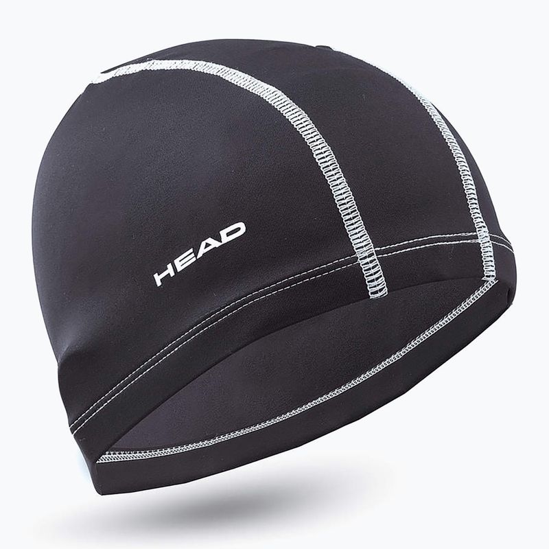 Детска шапка за плуване HEAD в черно и бяло 5