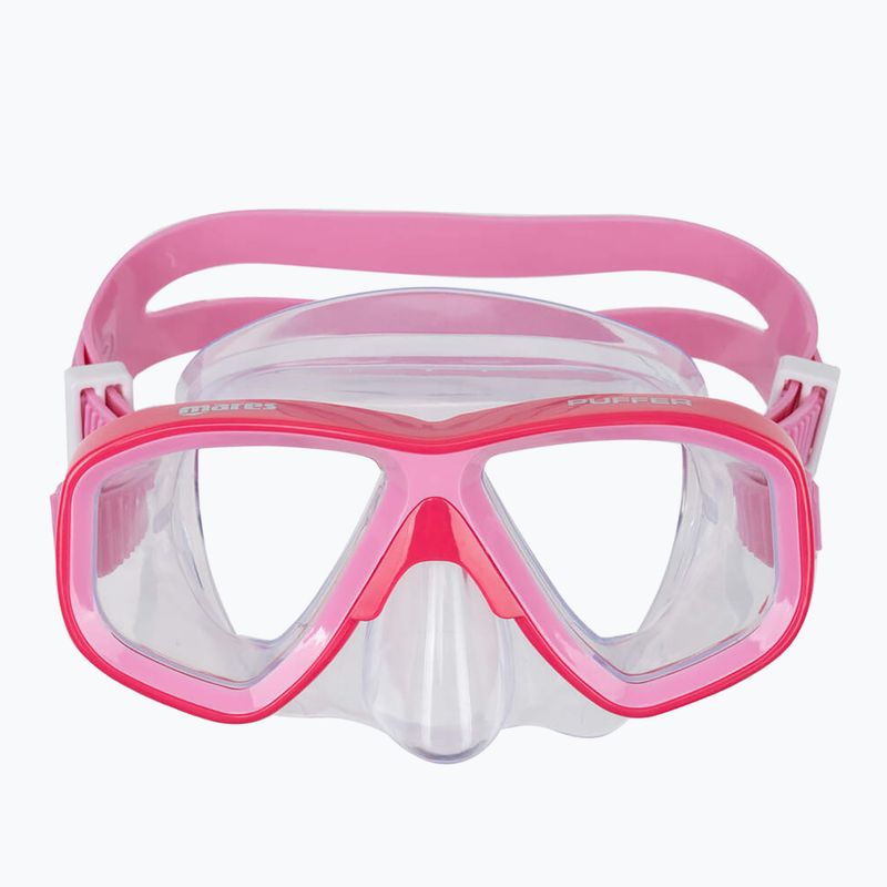 Маска за гмуркане Mares Puffer pink pink/clear 2