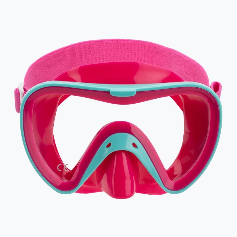 Детска маска за шнорхелинг Mares Turtle aqua/pink 2