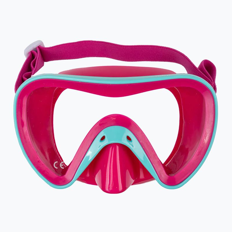 Детска маска за шнорхелинг Mares Turtle aqua/pink 2
