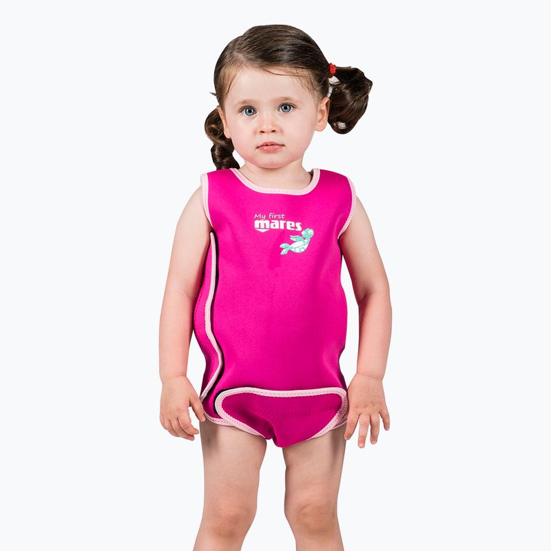 Детски неопренов костюм за плуване Mares Baby Wrap pink 3