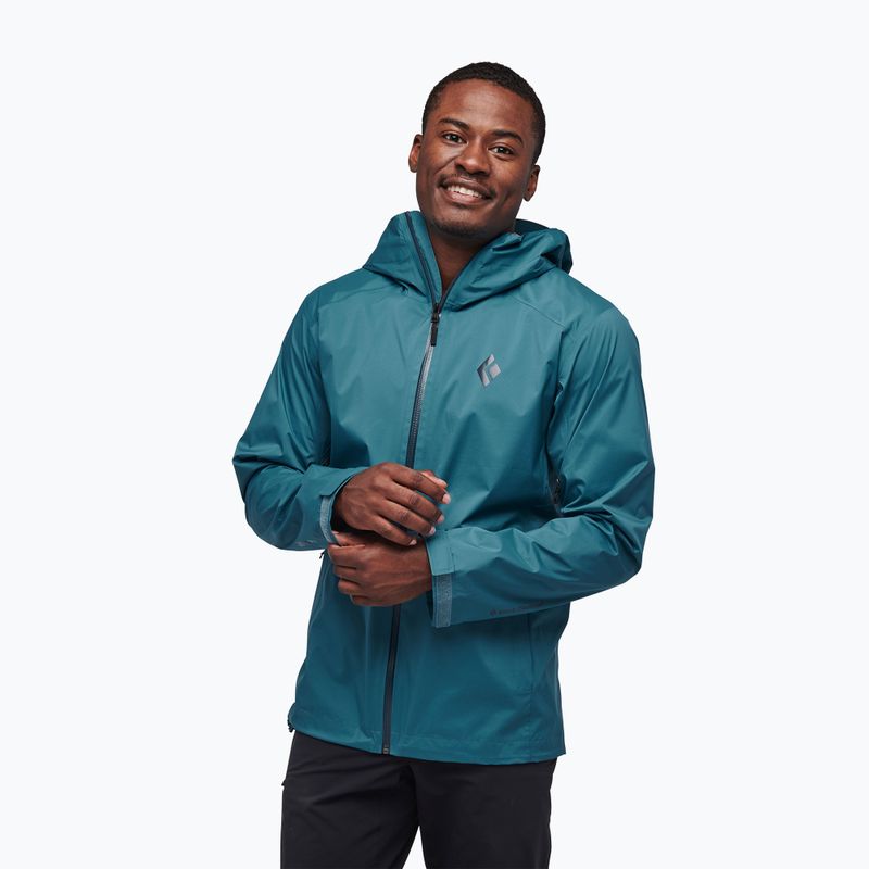 Мъжко дъждобранно яке Black Diamond Stormline Stretch creec blue