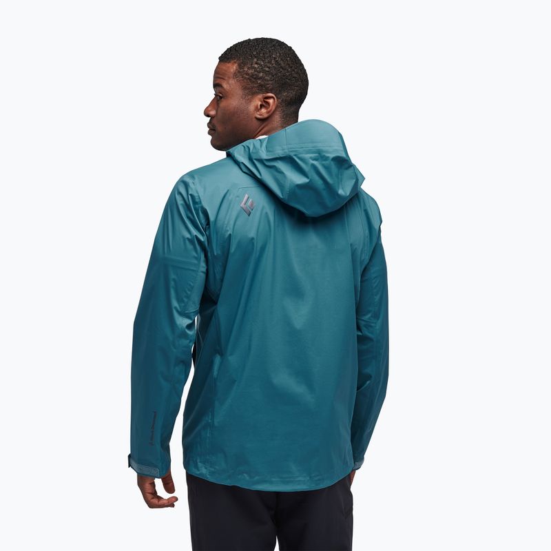 Мъжко дъждобранно яке Black Diamond Stormline Stretch creec blue 4