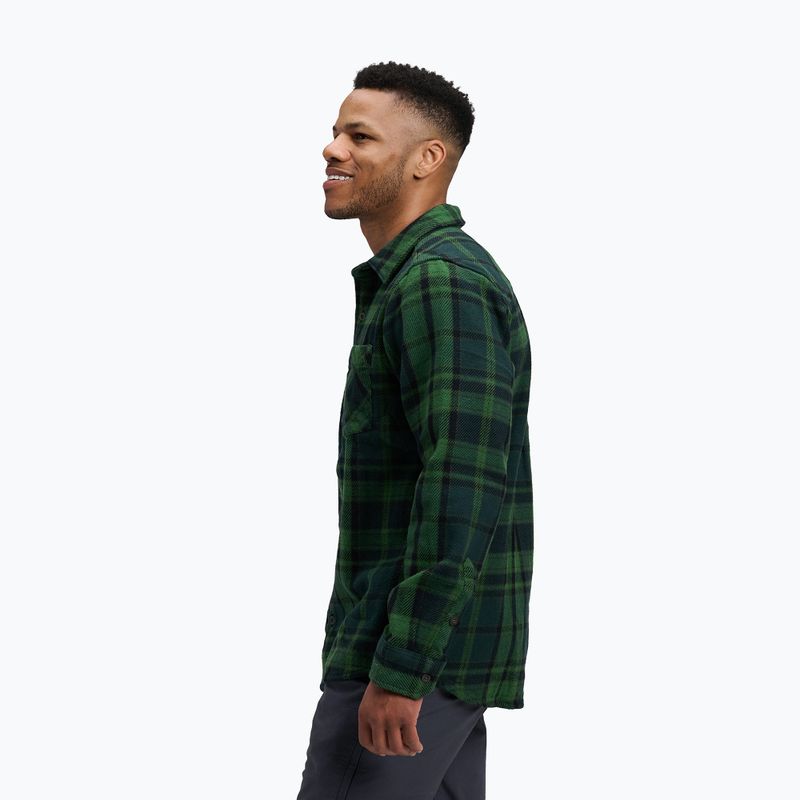 Мъжка трекинг риза Black Diamond Project Heavy Flannel palm green/anthracite plaid 3