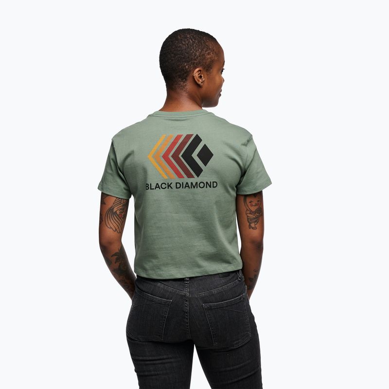 Дамска тениска Black Diamond Faded Crop laurl green 3