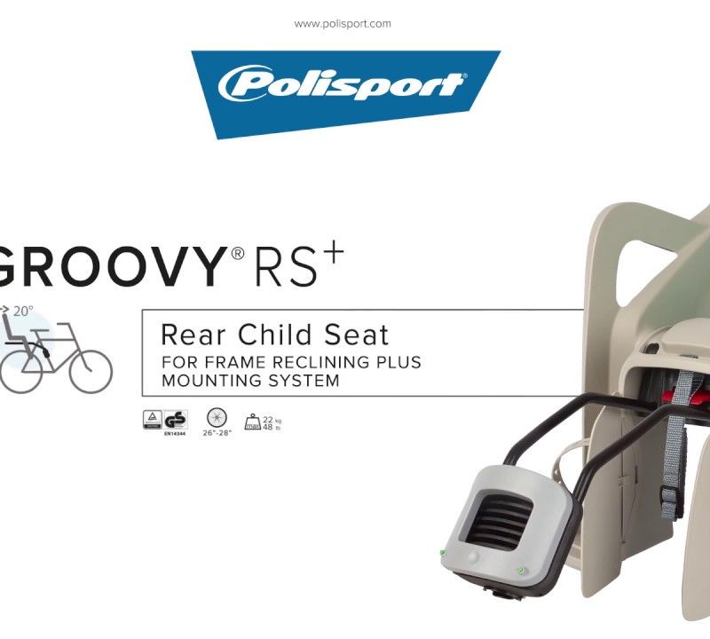 Детска седалка за велосипед POLISPORT Groovy RS+ черна FO 8640700001 8
