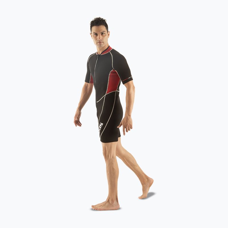 Мъжки неопреннов костюм за плуване SEAC Shorty Ciao 2,5 mm black/red 4