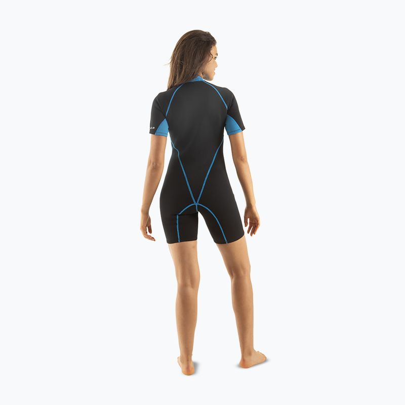 Дамски неопренов костюм за плуване  SEAC Shorty Ciao 2,5 mm black/blue 2