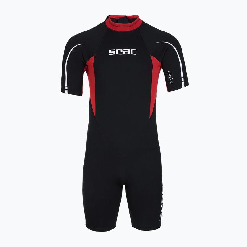 Мъжки неопреннов костюм за плуване SEAC Shorts Relax 2.2 mm black/red 2