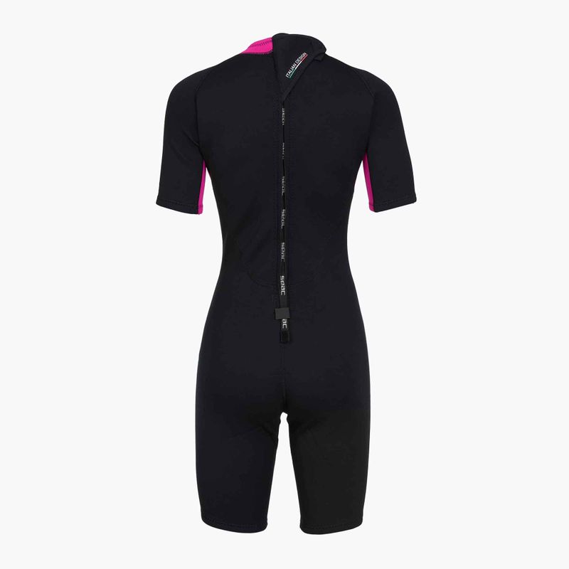 Дамски неопренов костюм за плуване SEAC Shorts Relax 2.2 mm black/pink 3
