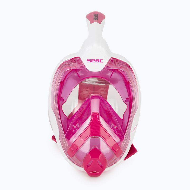 Mаска за цяло лице за шнорхелинг SEAC Magica white/pink 2