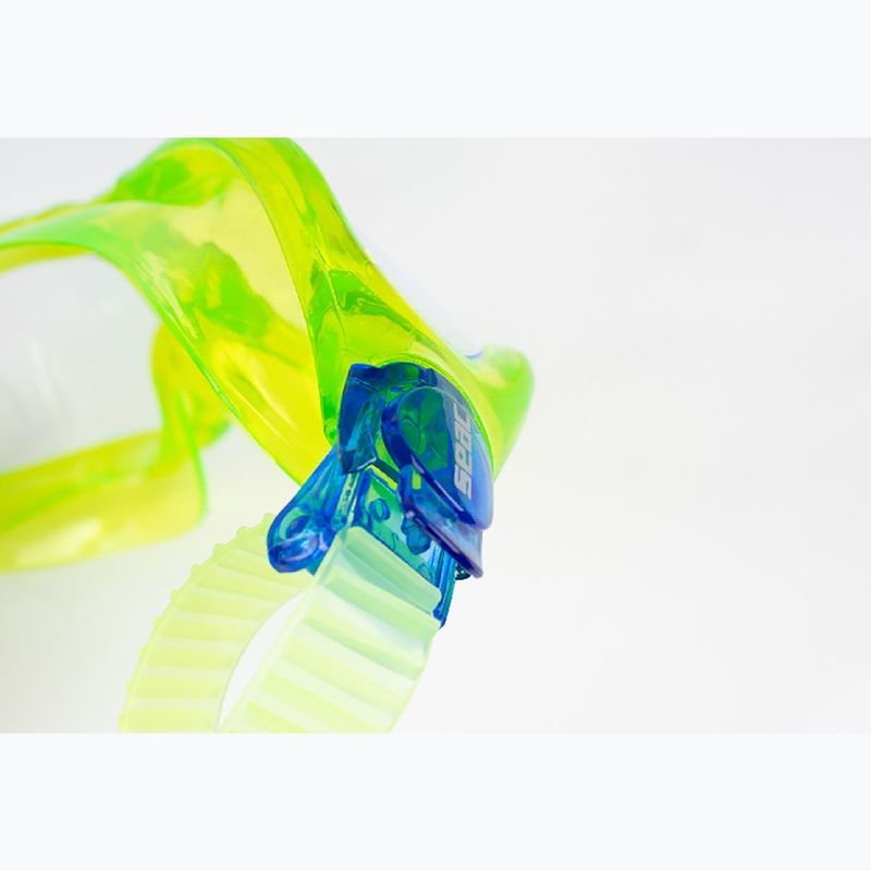 Детска маска за плуване SEAC Matt matt lime/clear 4