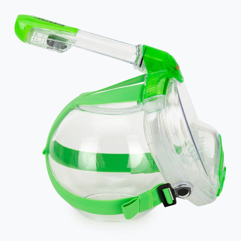 Детска цяла маска за шнорхелинг SEAC Libera lime transparent/lime 3