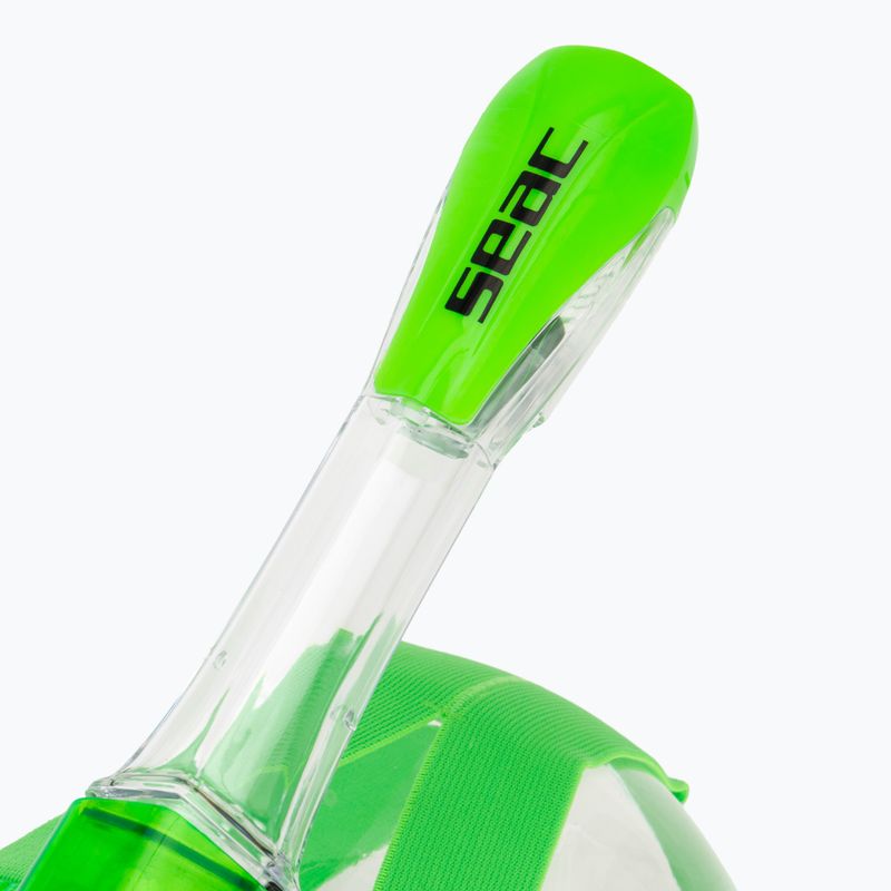 Детска цяла маска за шнорхелинг SEAC Libera lime transparent/lime 5