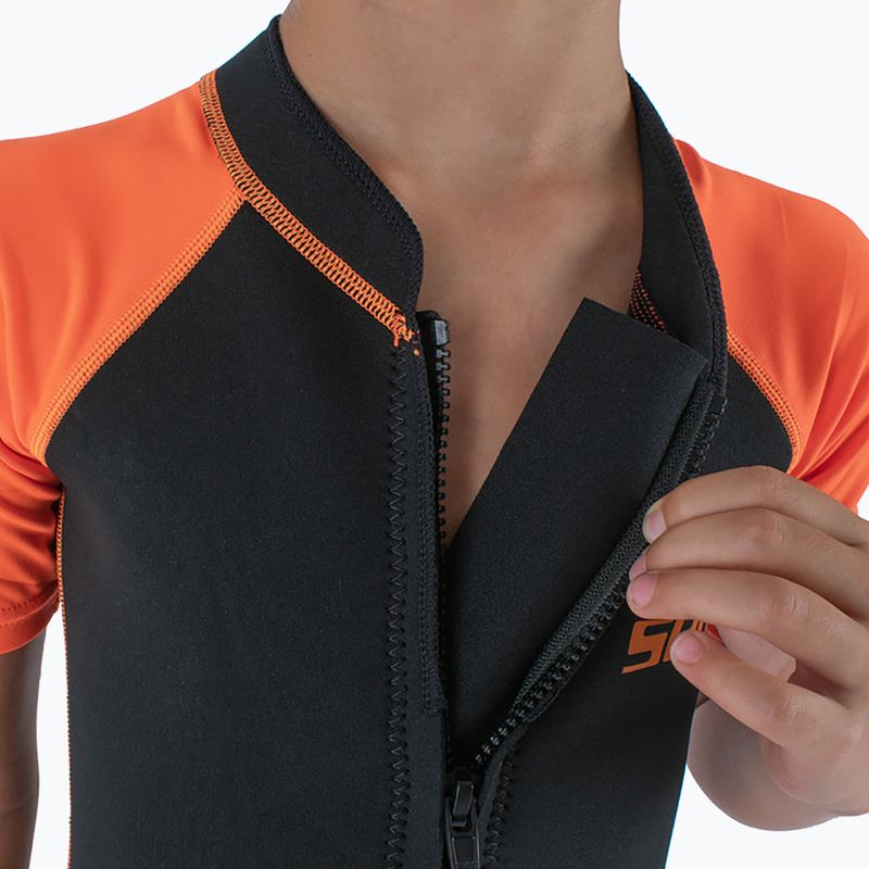 Детски неопренов костюм за плуване SEAC Dolphin Shorty 1,5 mm black/orange 5