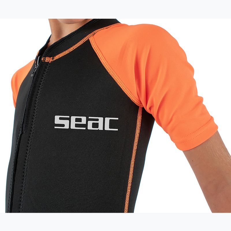 Детски неопренов костюм за плуване SEAC Dolphin Shorty 1,5 mm black/orange 7