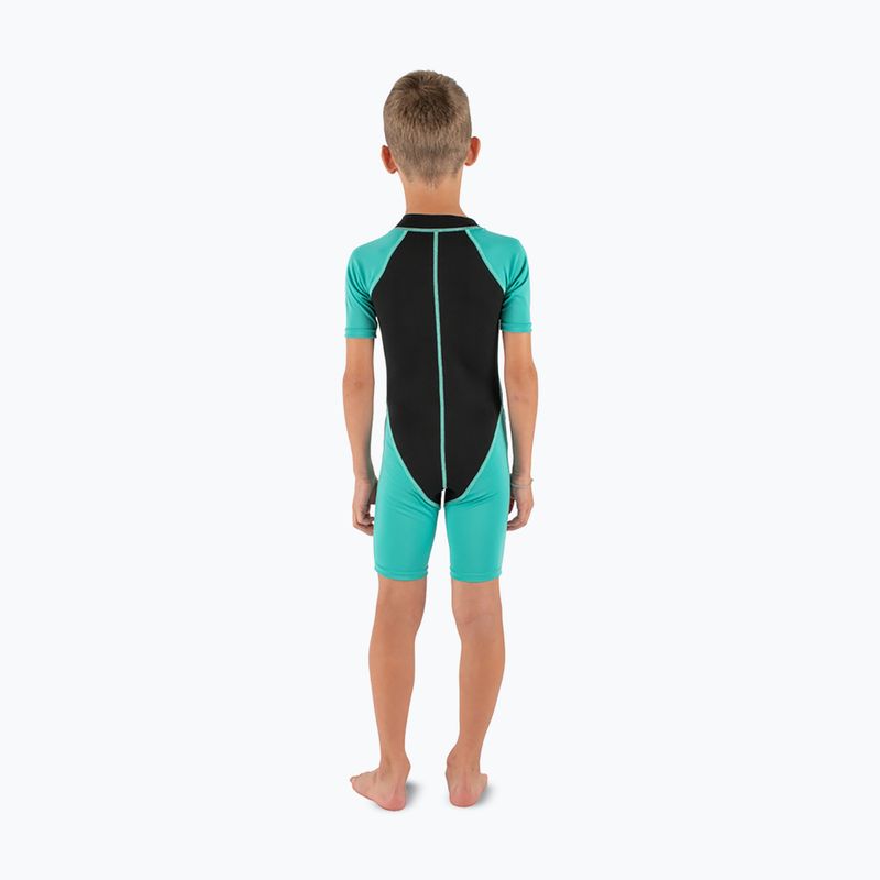 Детски неопренов костюм за плуване SEAC Dolphin Shorty 1,5 mm black/tiffany 2