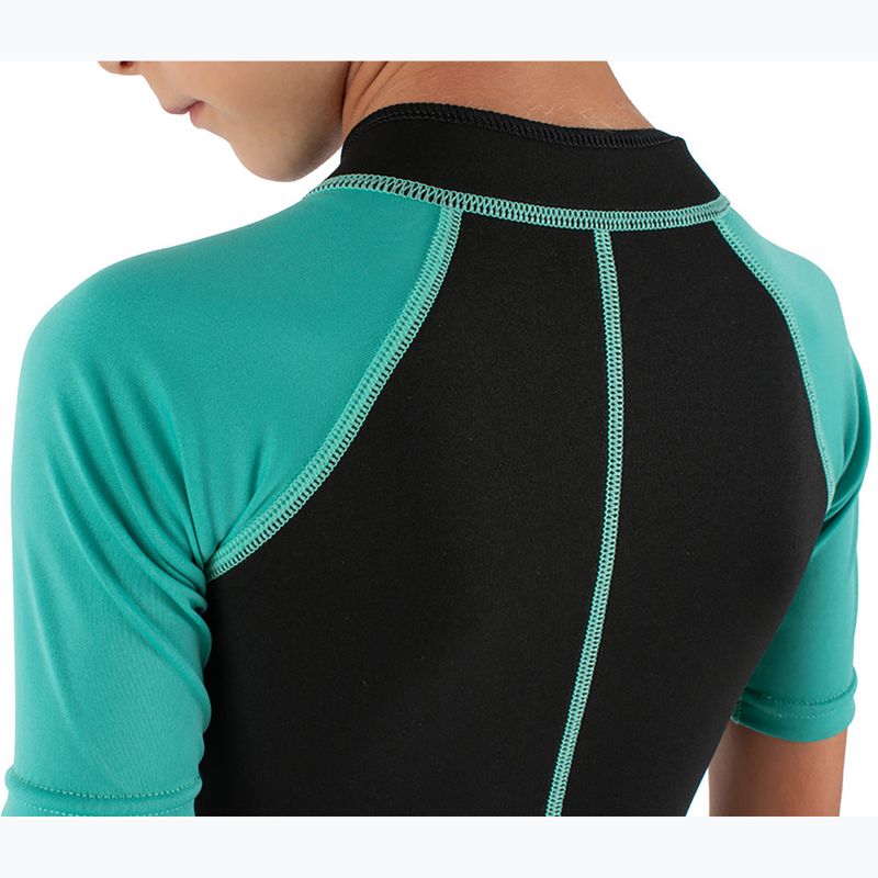Детски неопренов костюм за плуване SEAC Dolphin Shorty 1,5 mm black/tiffany 6