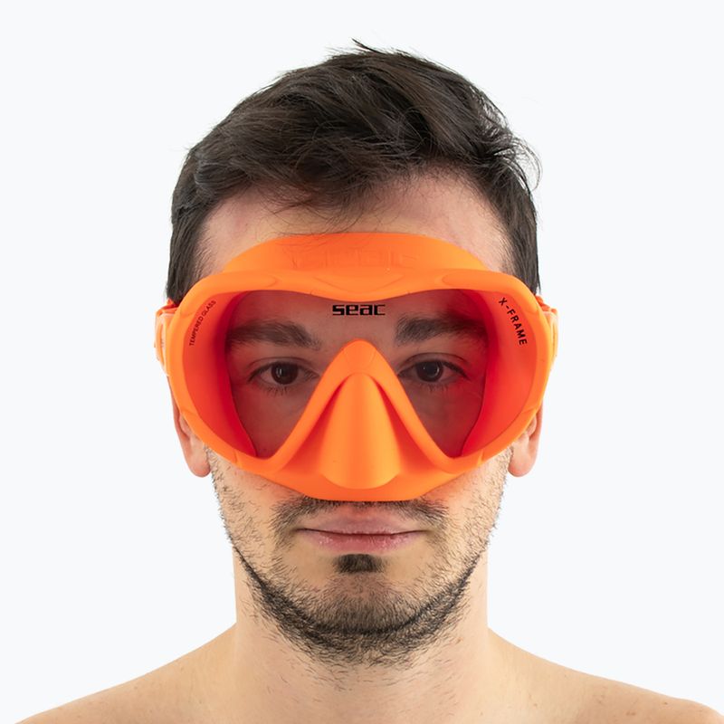 Маска за гмуркане SEAC X-Frame orange 13