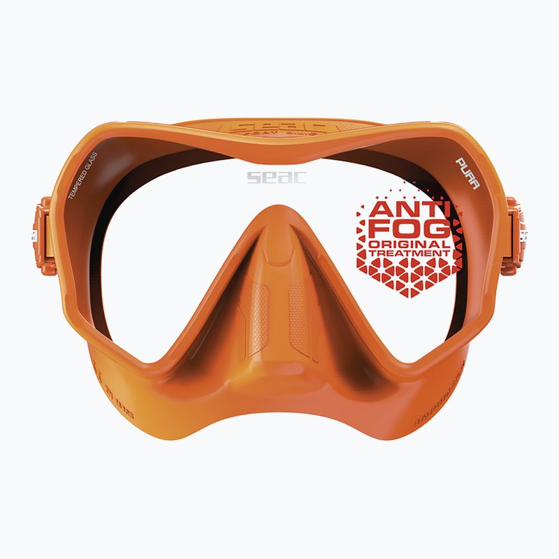 Маска за гмуркане SEAC Pura Antifog orange 4