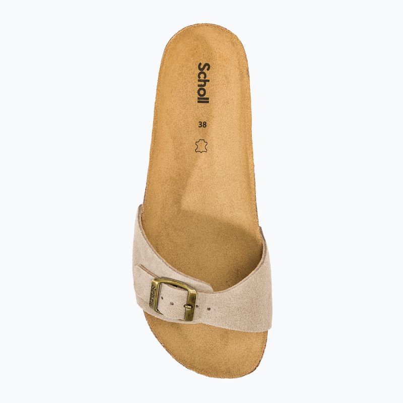 Дамски чехли Scholl Estelle Sue dark beige 5