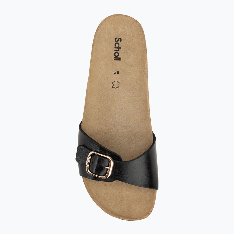 Scholl Estelle Laminated black дамски джапанки 5