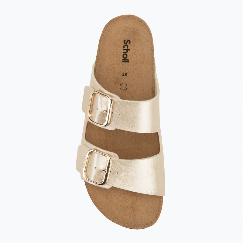 Scholl Josephine Metal light gold дамски джапанки 5