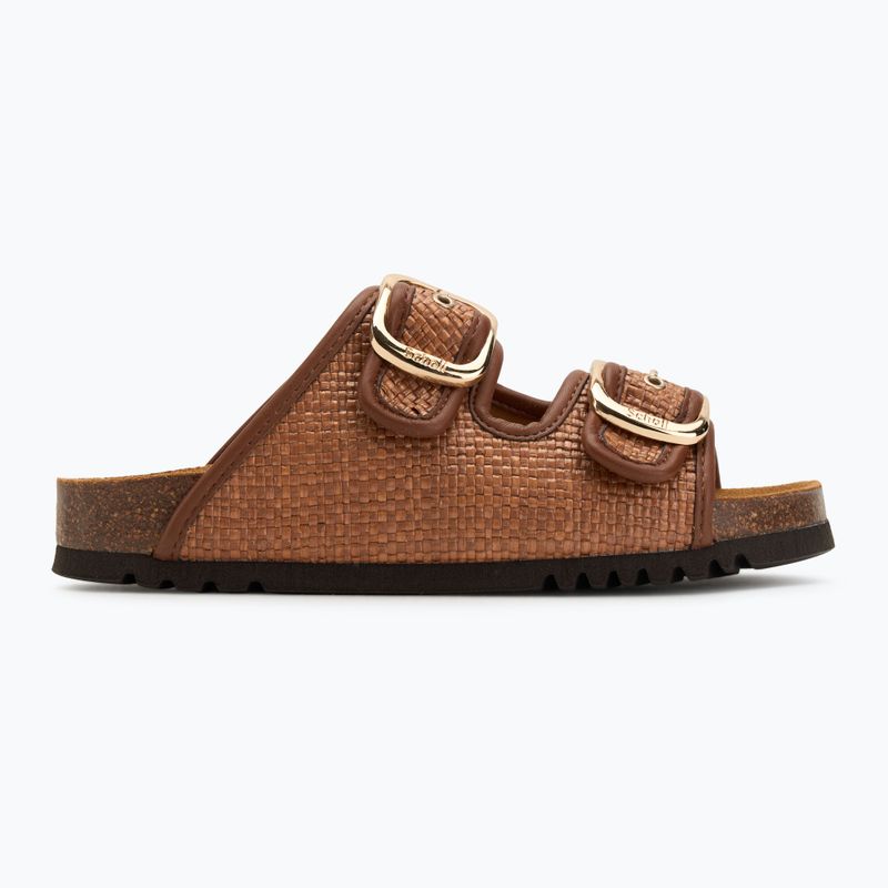 Scholl Noelle Raffia дамски джапанки cognac 2