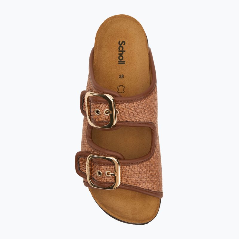 Scholl Noelle Raffia дамски джапанки cognac 5