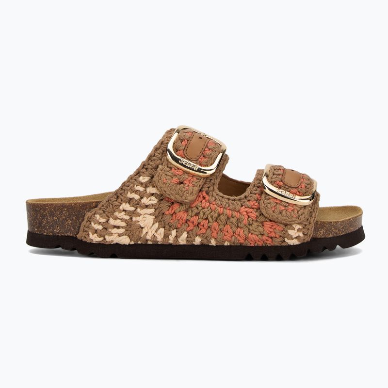 Scholl Noelle Crochet bude/light brown/cognac дамски джапанки 2
