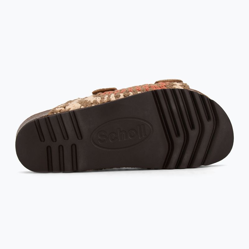 Scholl Noelle Crochet bude/light brown/cognac дамски джапанки 4