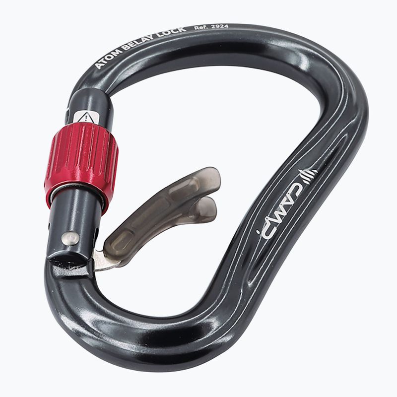 Карабинка CAMP Atom Belay Lock gun metal 2