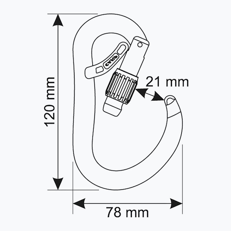 Карабинка CAMP Atom Belay Lock gun metal 5