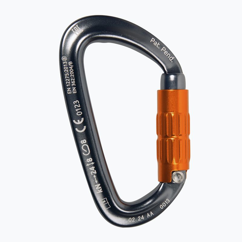 Карабинер за катерене CAMP Orbit 2Lock gun metal/orange 3