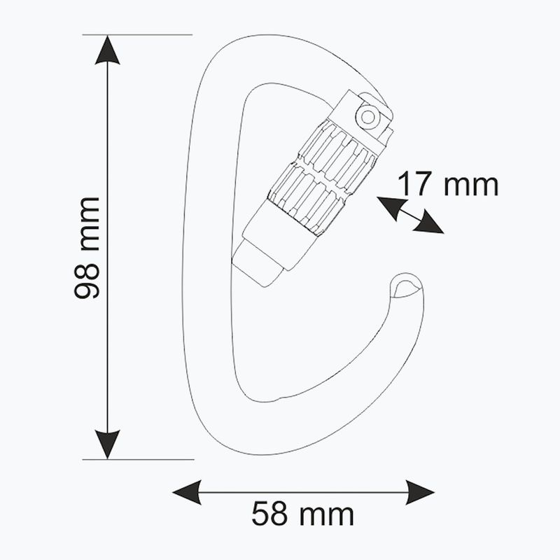 Карабинер за катерене CAMP Orbit 2Lock gun metal/orange 4