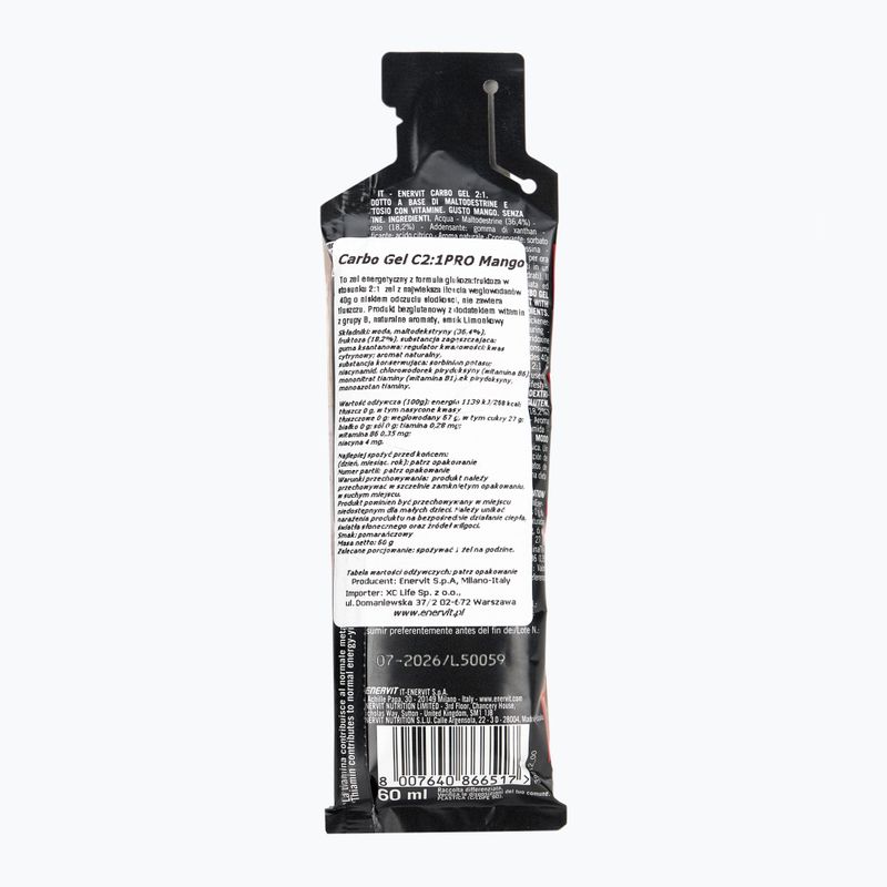 Енергийно желе Enervit C2:1 Carbo Gel 60 ml mango 2