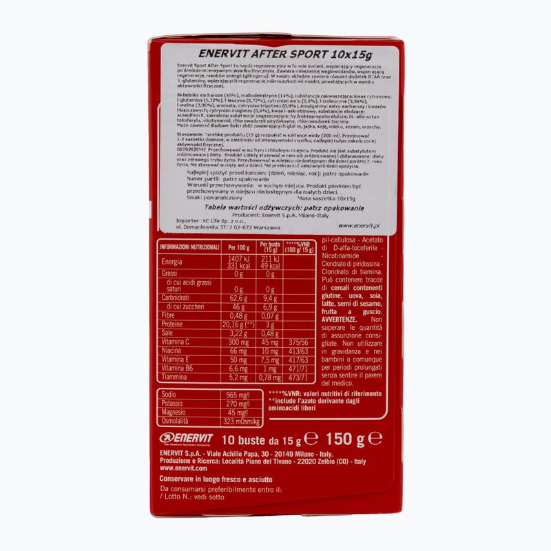 Enervit After Sport напитка за възстановяване 10x15g 99410 2