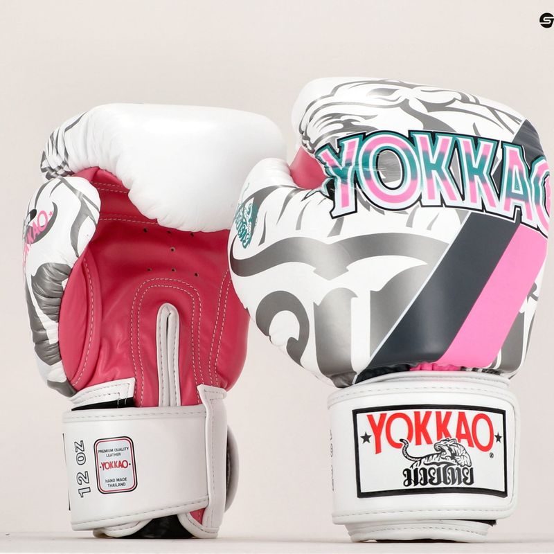 Бели боксови ръкавици YOKKAO 90'S BYGL-90-4 7