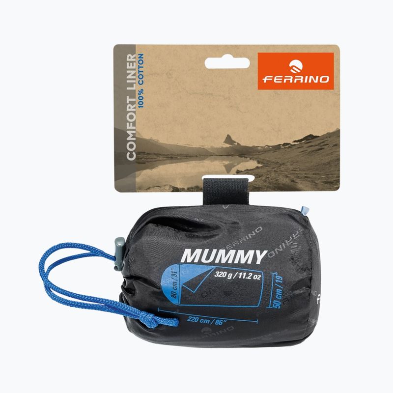 Вложка за спален чувал Ferrino Comfort Liner Mummy blue 2
